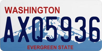 WA license plate AXQ5936