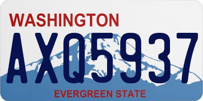 WA license plate AXQ5937