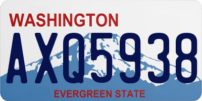 WA license plate AXQ5938