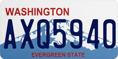 WA license plate AXQ5940