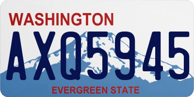 WA license plate AXQ5945