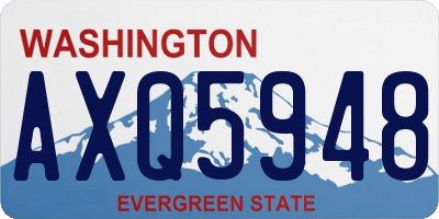 WA license plate AXQ5948