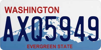 WA license plate AXQ5949