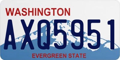 WA license plate AXQ5951
