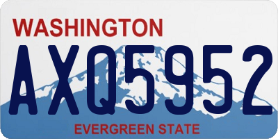 WA license plate AXQ5952