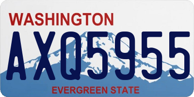 WA license plate AXQ5955