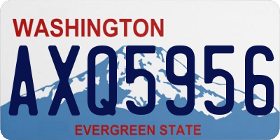 WA license plate AXQ5956
