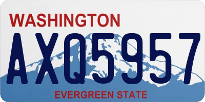 WA license plate AXQ5957