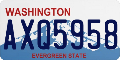 WA license plate AXQ5958
