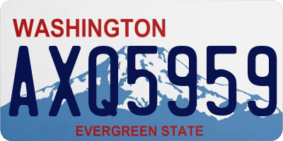 WA license plate AXQ5959