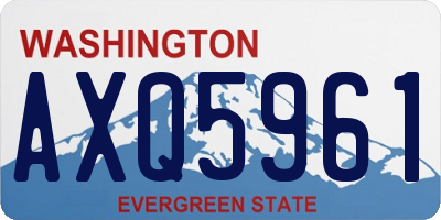 WA license plate AXQ5961