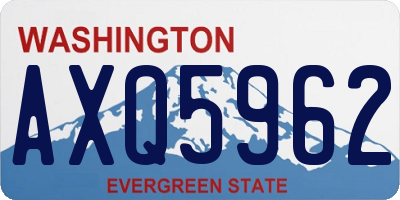 WA license plate AXQ5962
