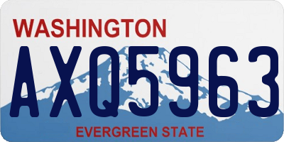 WA license plate AXQ5963