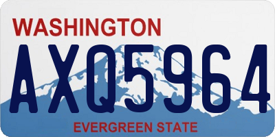 WA license plate AXQ5964