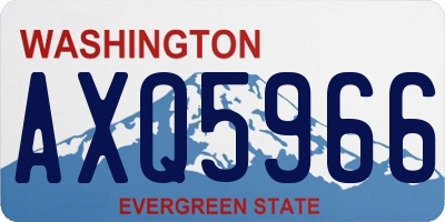 WA license plate AXQ5966