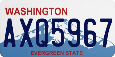 WA license plate AXQ5967