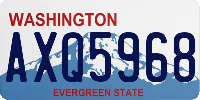WA license plate AXQ5968