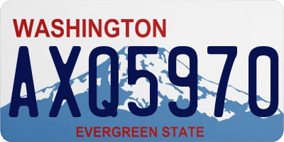 WA license plate AXQ5970