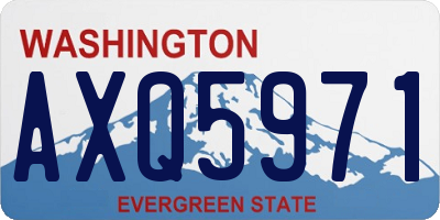 WA license plate AXQ5971