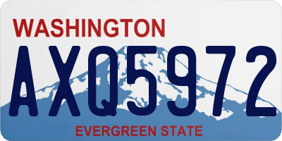 WA license plate AXQ5972