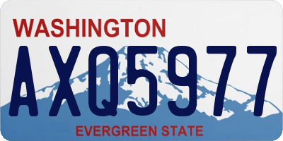 WA license plate AXQ5977