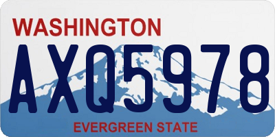 WA license plate AXQ5978