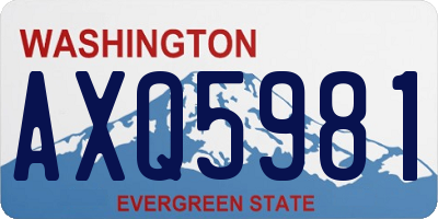 WA license plate AXQ5981