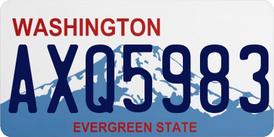 WA license plate AXQ5983