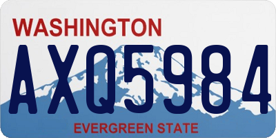 WA license plate AXQ5984