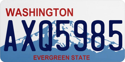 WA license plate AXQ5985