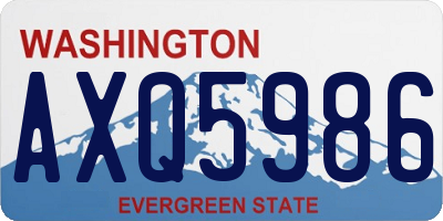 WA license plate AXQ5986