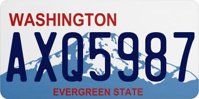 WA license plate AXQ5987