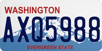 WA license plate AXQ5988