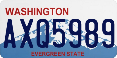 WA license plate AXQ5989