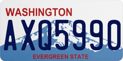 WA license plate AXQ5990