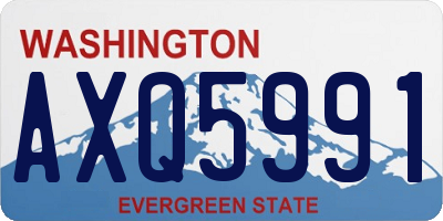 WA license plate AXQ5991