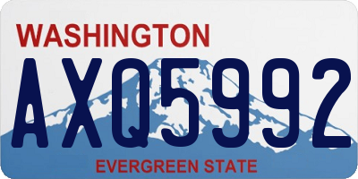 WA license plate AXQ5992