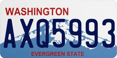 WA license plate AXQ5993
