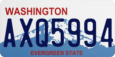 WA license plate AXQ5994