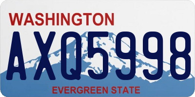 WA license plate AXQ5998