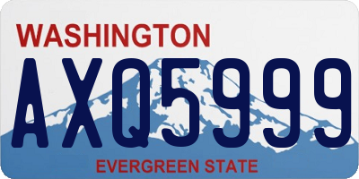 WA license plate AXQ5999