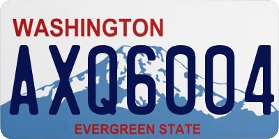 WA license plate AXQ6004