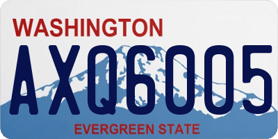 WA license plate AXQ6005