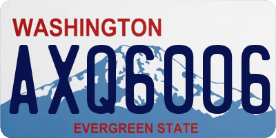 WA license plate AXQ6006