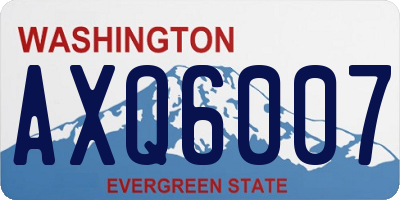 WA license plate AXQ6007