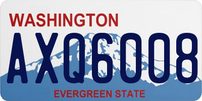 WA license plate AXQ6008