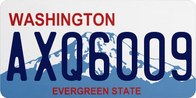 WA license plate AXQ6009