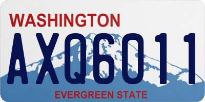 WA license plate AXQ6011