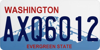 WA license plate AXQ6012