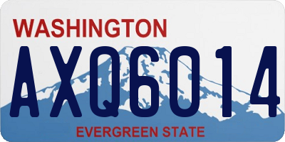 WA license plate AXQ6014